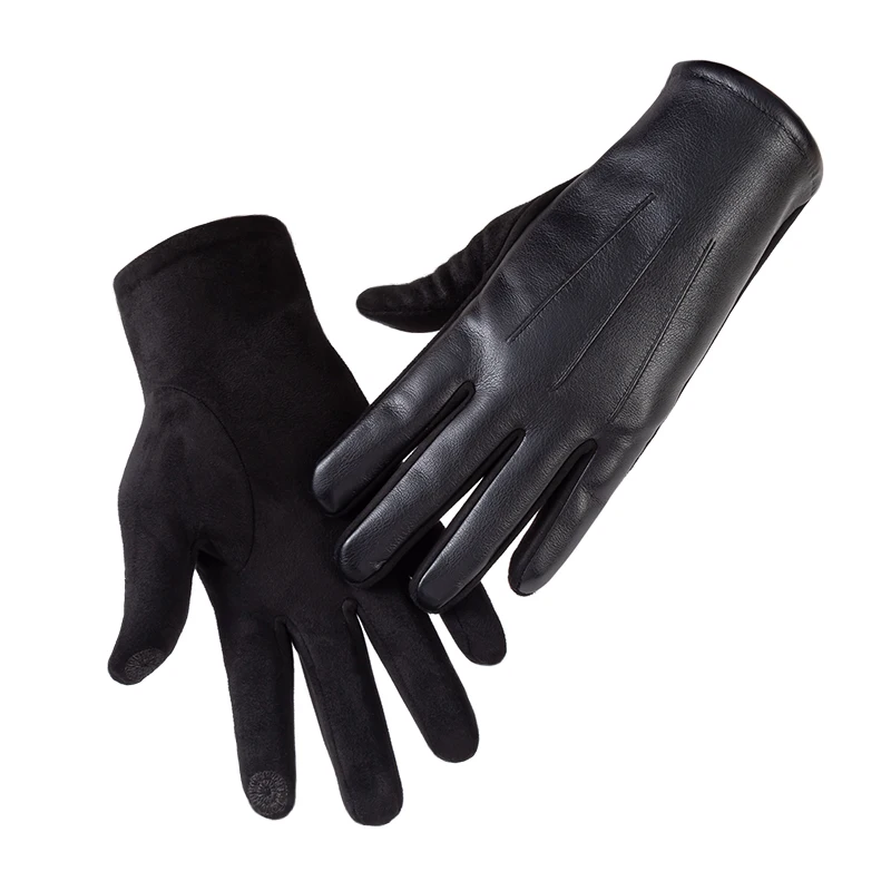 Leather Driving Glove - 남성용 고품질 가죽 장갑, 겨울 비즈니스