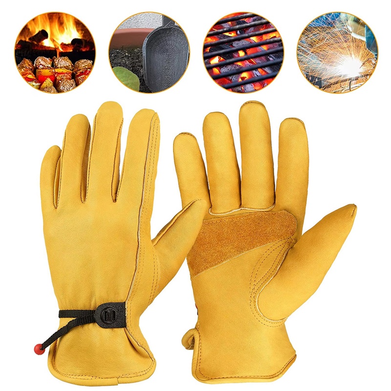 Leather Driving Glove - 1켤레, 가죽 작업용 장갑, 소가죽, 용접용,