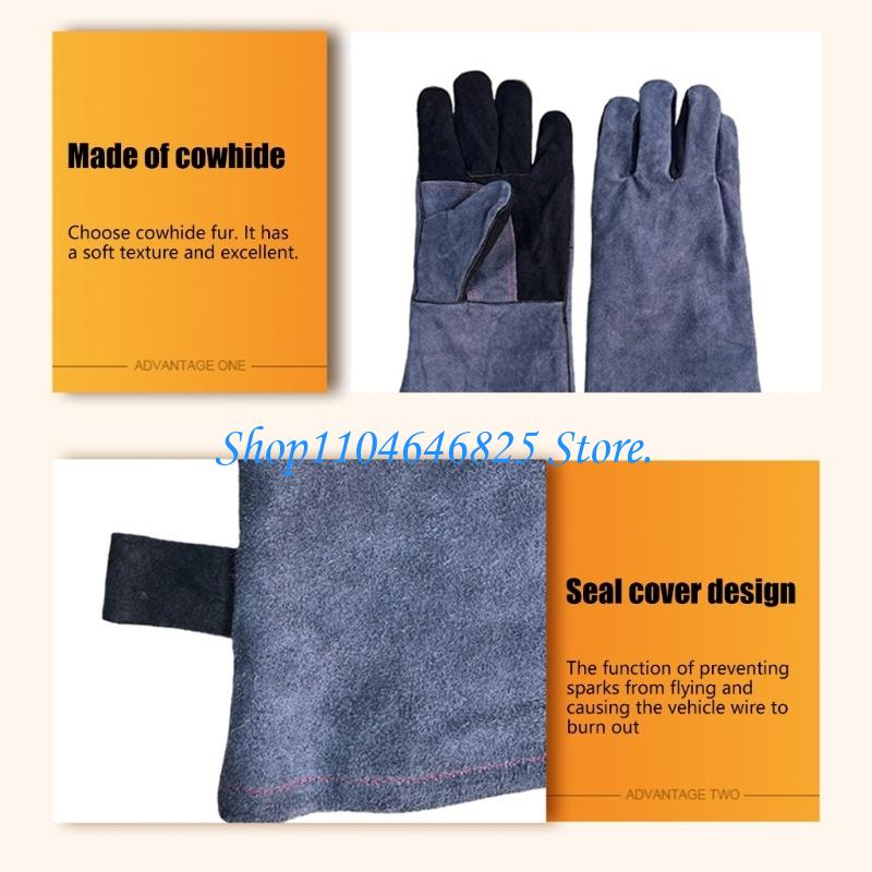 산업 사용을 위한 불꽃과 튀김에 대하여 가죽 용접 장갑 - Heat Resistant Glove 리뷰 및 가격